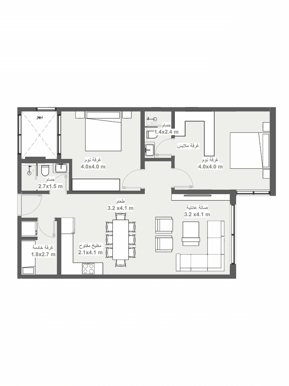 Floorplan for Luxury Apartment 15