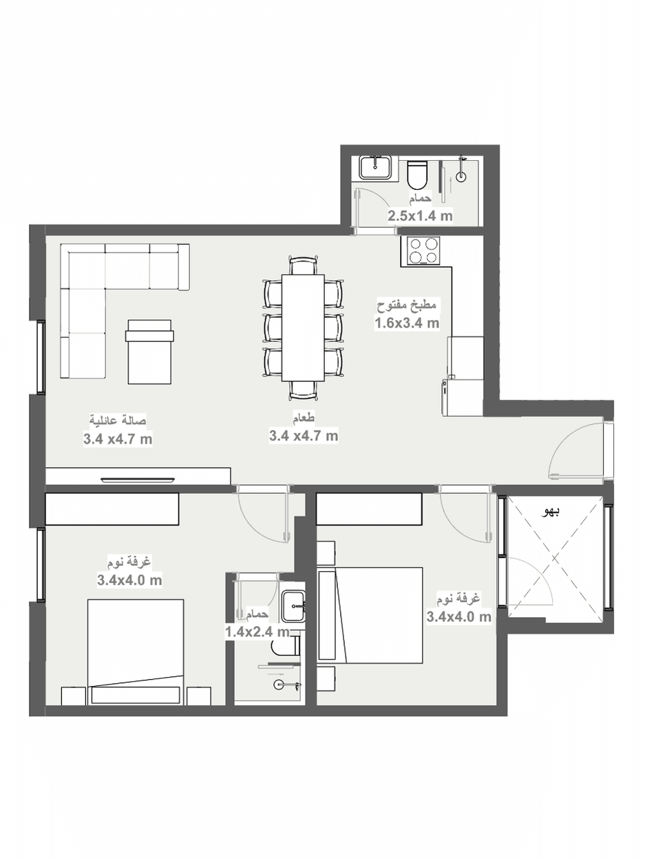 Floorplan for Luxury Apartment 01
