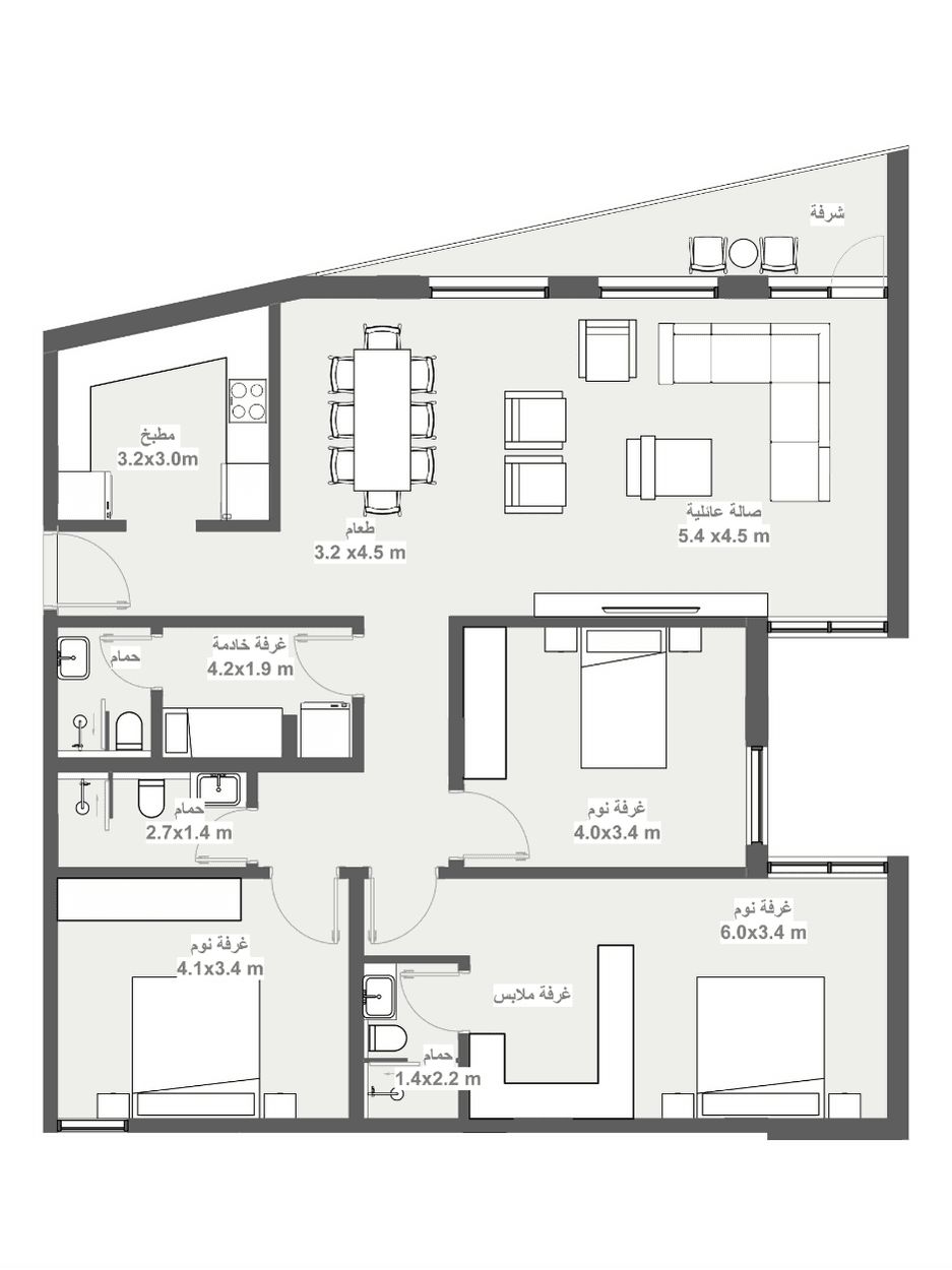 Floorplan for Luxury Apartment 20