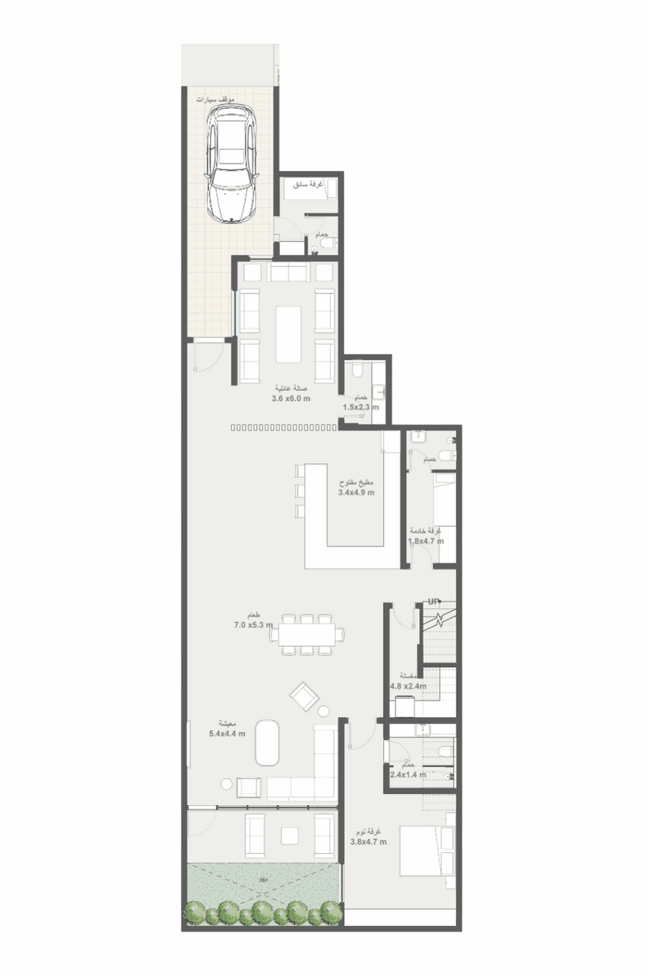 Ground floor (Detailed) for Townhouse TH03