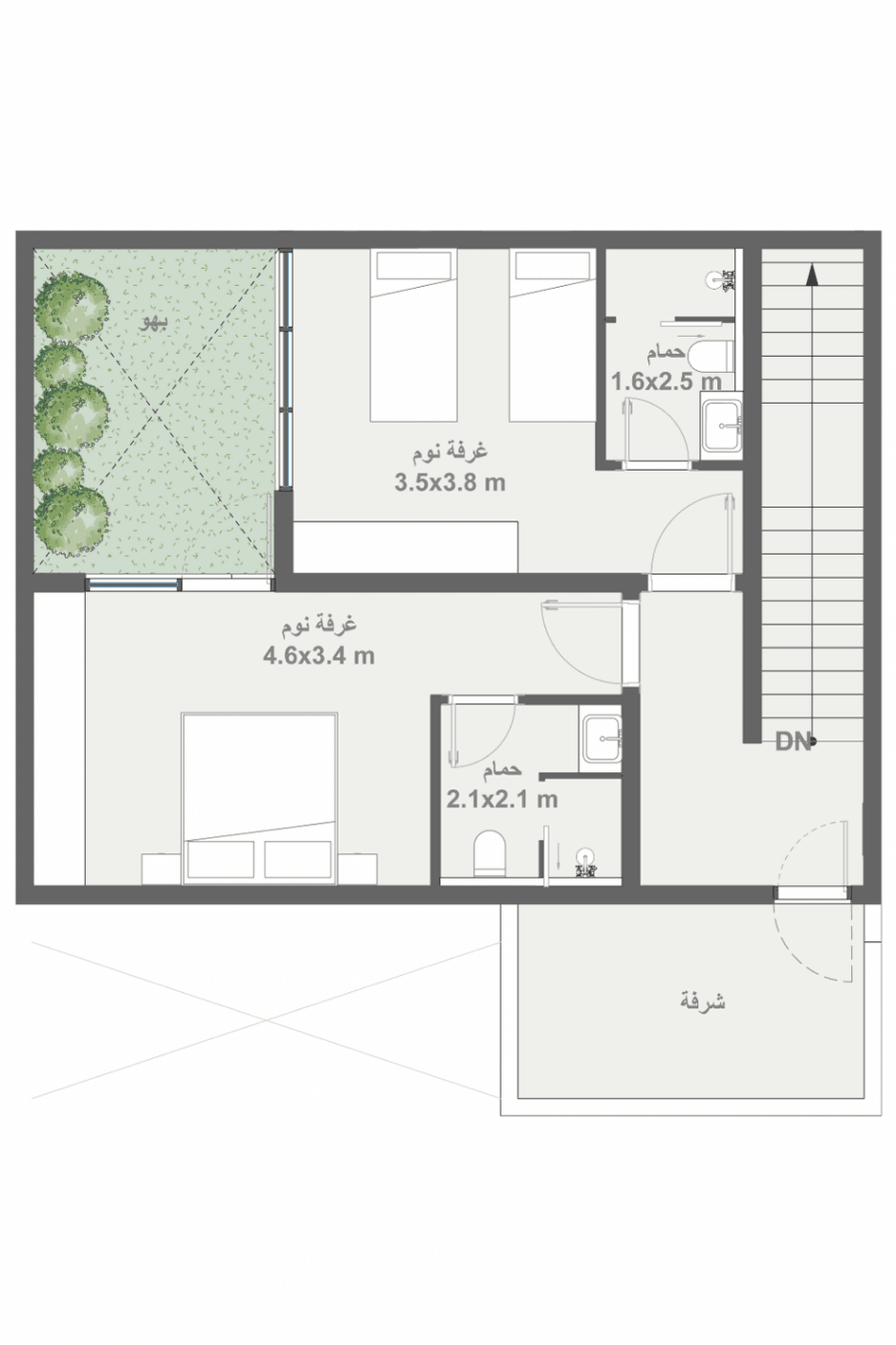 First Floor (Detailed) for Townhouse TH03