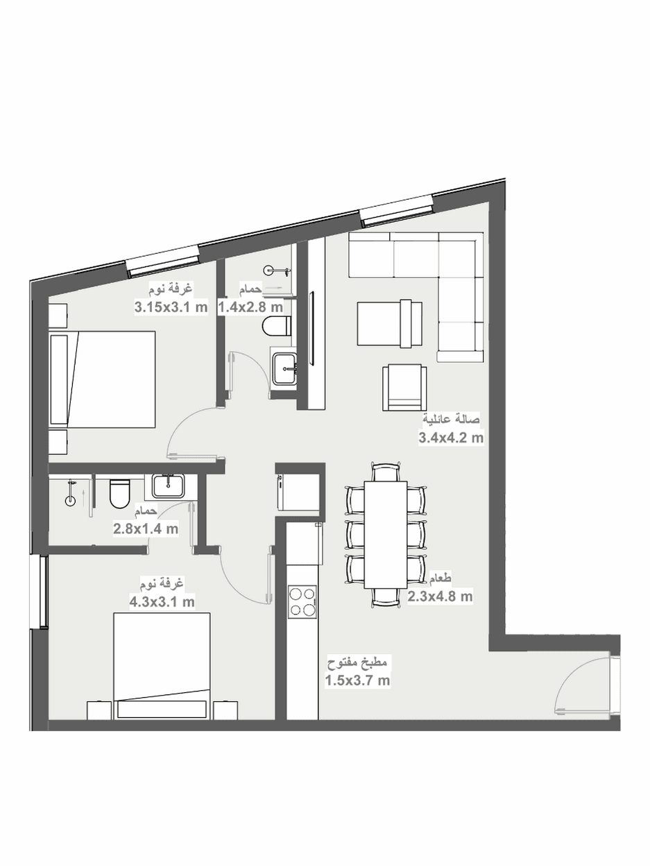 Floorplan for Luxury Apartment 05