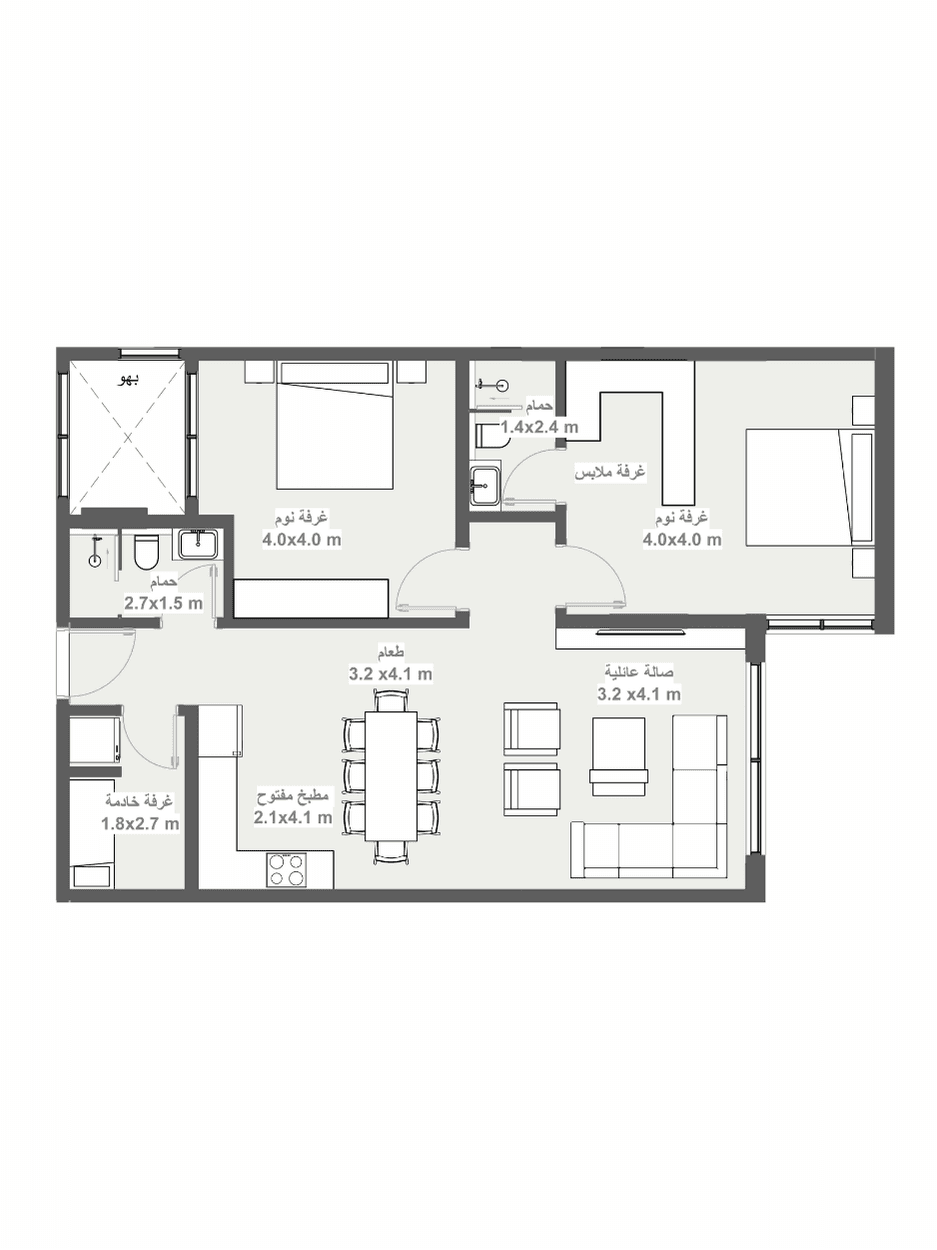 Unit floorplan for Luxury Apartment 09