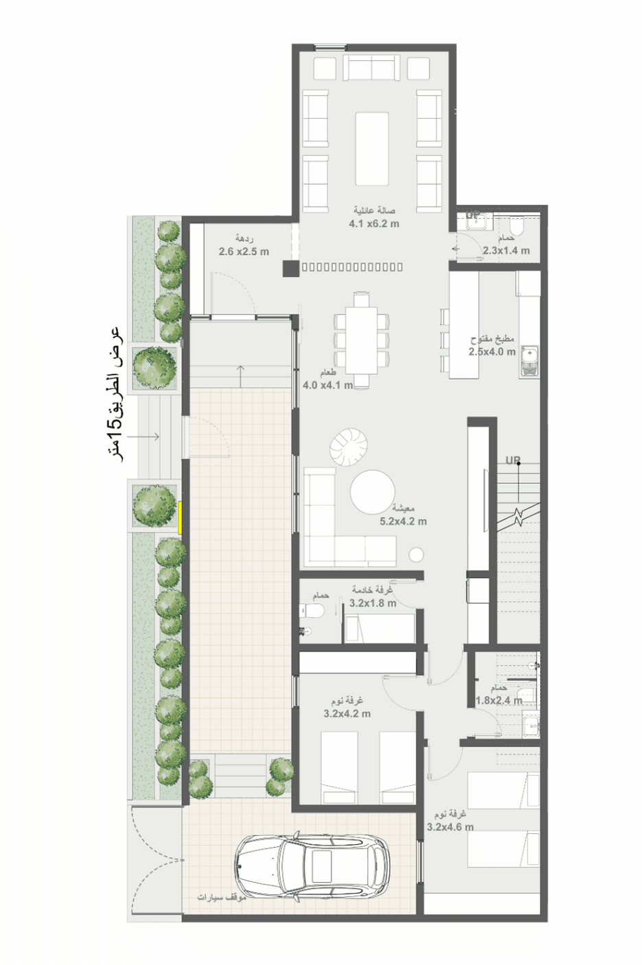 Ground floor (Detailed) for Townhouse TH01