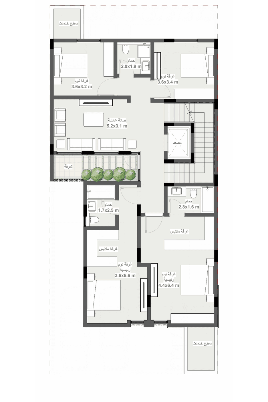 First Floor for Duplex villa (A) DP01